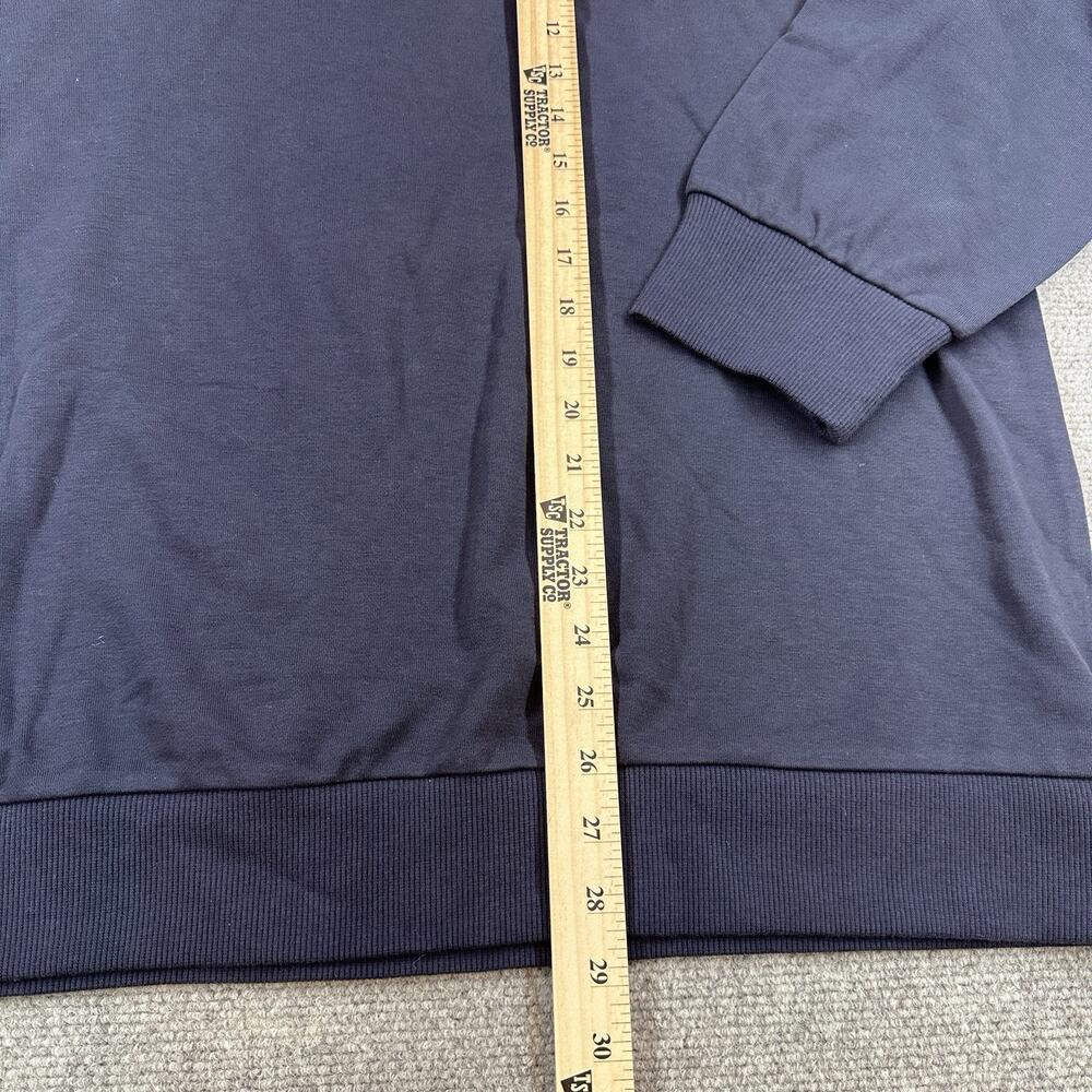 J Jason Wu Navy French Terry Hoodie with Black Contrast Lace Trim size 3XL Plus - Picture 3 of 9